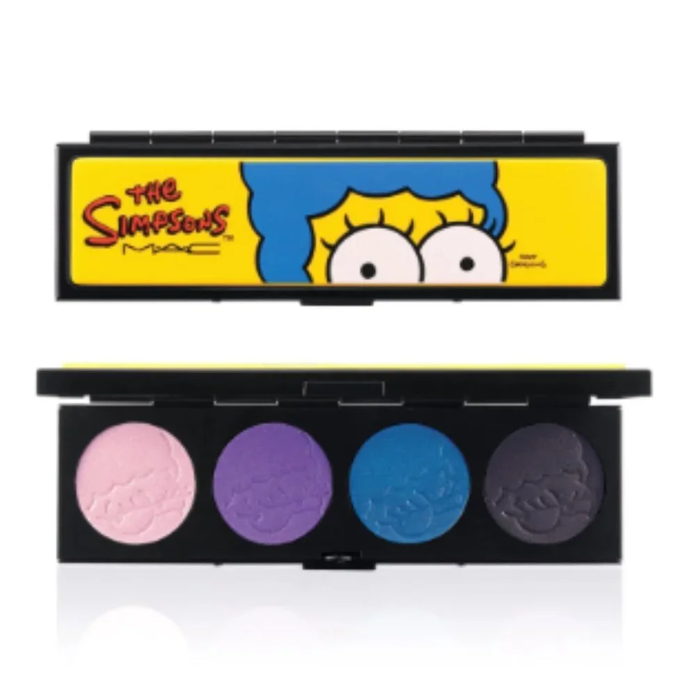 New MAC x The Simpsons Marge’s Extra Ingredients Quad eyeshadow palette NIB